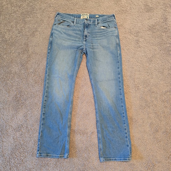 Ariat Other - Ariat M7 Ethan Slim Fit Straight Leg Jeans Mens 38x34 Light Wash Blue 10058933